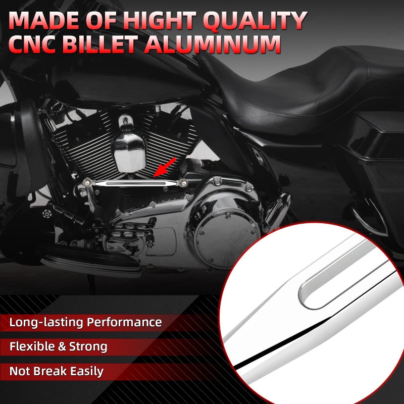 Amazicha Chrome Shift Linkage Compatible for Harley Softail Road King Electra Glide Street Glide Touring 1980-2024 - Image 4